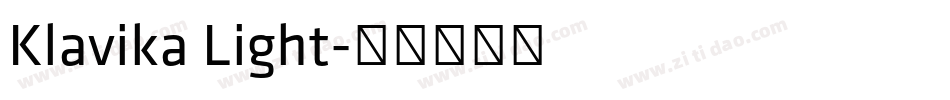 Klavika Light字体转换